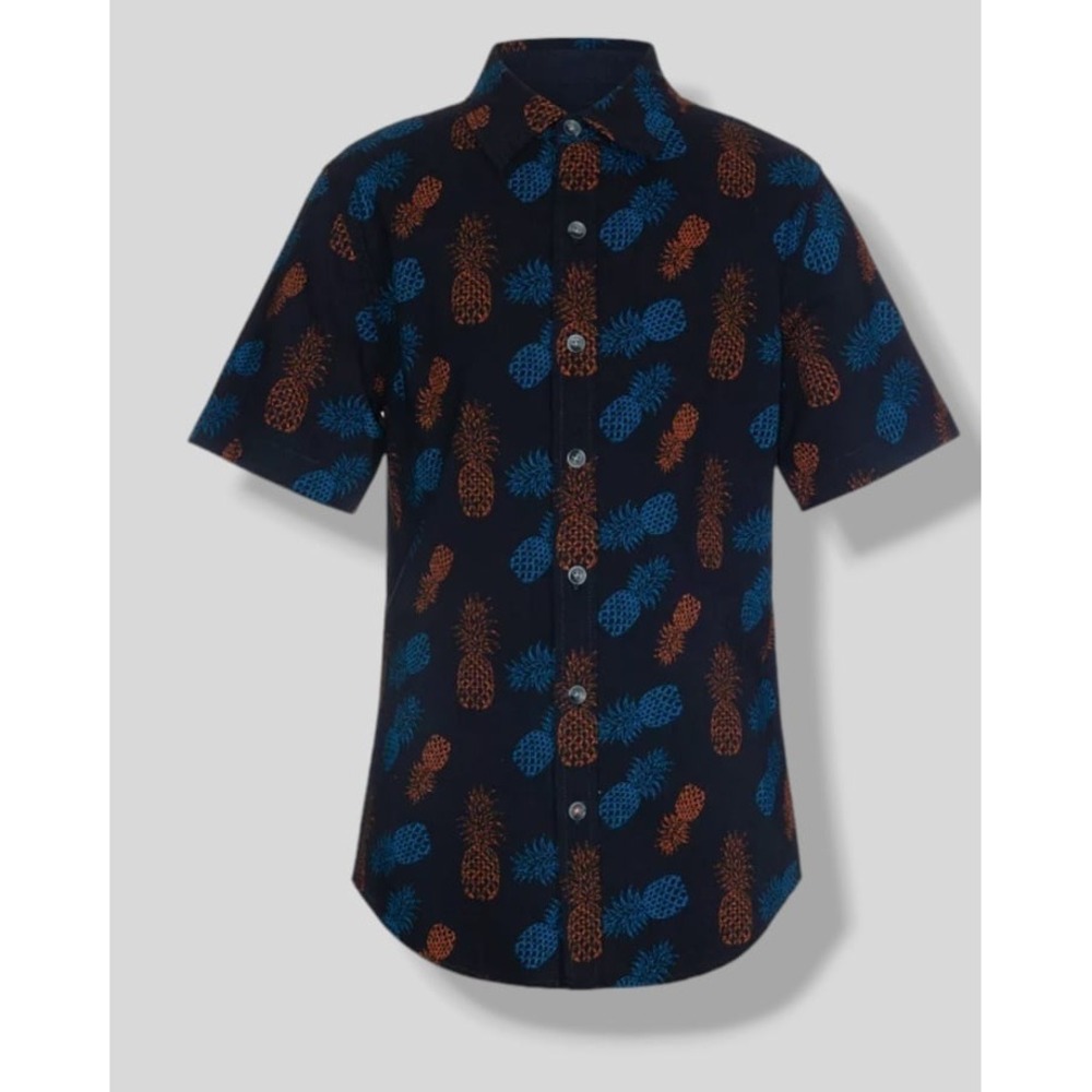 Univibe Pineapple Youth Button up Shirt-XL